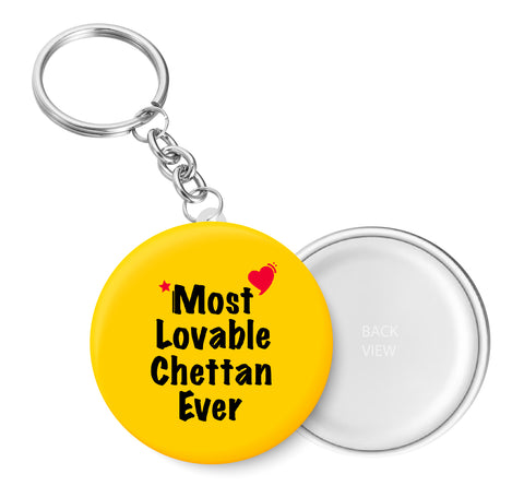 Most Lovable Chettan Ever I Raksha Bandhan Gifts Key Chain