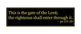 Jesus I This is the Gate I Jesus Christ I Bible Quote I Wall Sticker