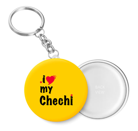 I Love My Chechi Key Chain