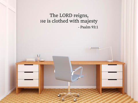 Jesus I The Lord Reigns I Jesus Christ I Bible Quote I Wall Decal