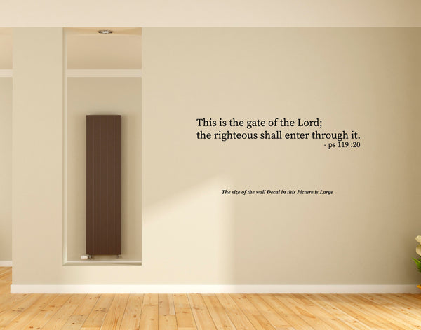 Jesus I This is the Gate I Jesus Christ I Bible Quote I Wall Decal