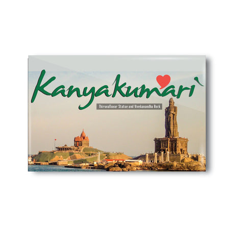 Love Kanyakumari I Thiruvalluvar Statue and Vivekanandha Rock I Souvenir I Travel Memories I Fridge Magnet