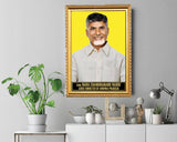 Nara Chandrababu Naidu I Telugu Desam Party I TDP I Chief Minister of Andhra Pradesh Wall Poster/Frame