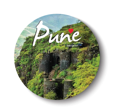 Love Pune I Sinha Gad Fort I Souvenir I Travel Memories I Fridge Magnet