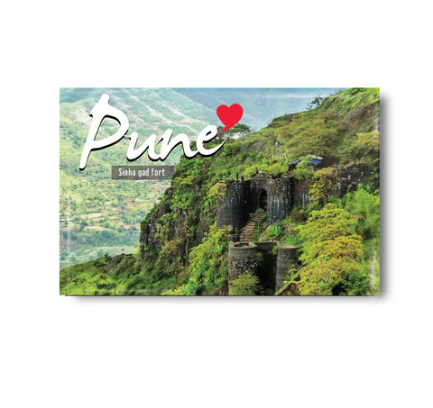 Love Pune I Sinha Gad Fort I Souvenir I Travel Memories I Fridge Magnet