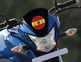 Thanga Thalapathy Vijay I Tamilaga Vettri Kazhagam I TVK I TVK Flag I Bike Sticker (Pack of 2)