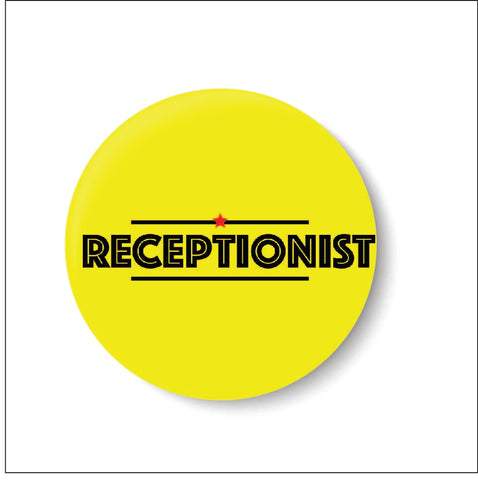 Receptionist I Office Pin Badge