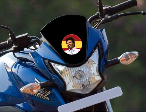 Thalapathy Vijay I Tamilaga Vettri Kazhagam I TVK I TVK Flag I Bike Sticker