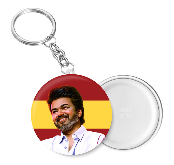 Thalapathy Vijay I Tamilaga Vettri Kazhagam I TVK I TVK Flag I Key Chain