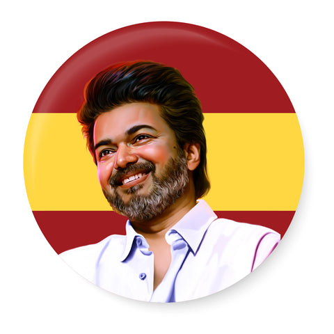 Thalapathy Vijay I Tamilaga Vettri Kazhagam I TVK I TVK Flag I Pin Badge