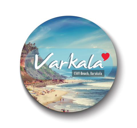 Love Varkala I Cliff Beach I Kerala I Souvenir I Travel Memories I Fridge Magnet