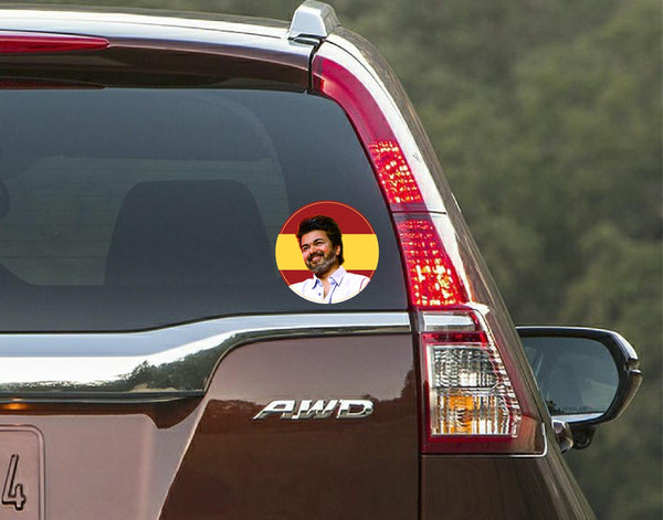 Thalapathy Vijay I Tamilaga Vettri Kazhagam I TVK I TVK Flag I Car Window Sticker