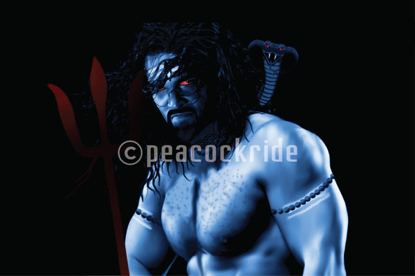 Angry Shiva Wall Poster/Frame