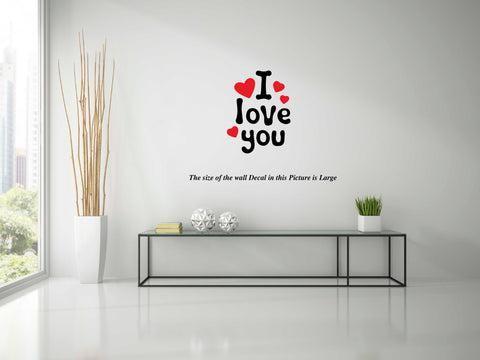 I Love You I Romantic I Love I Valentines Day Series I Wall Decal