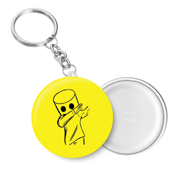 Man's with Cartoon Head Key Chain