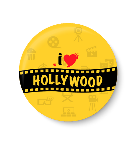 I love Hollywood Pin Badge