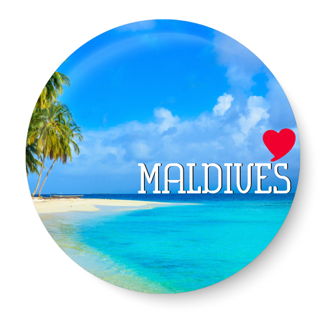 Love Maldives  Souvenir l Travel I Pin Badge