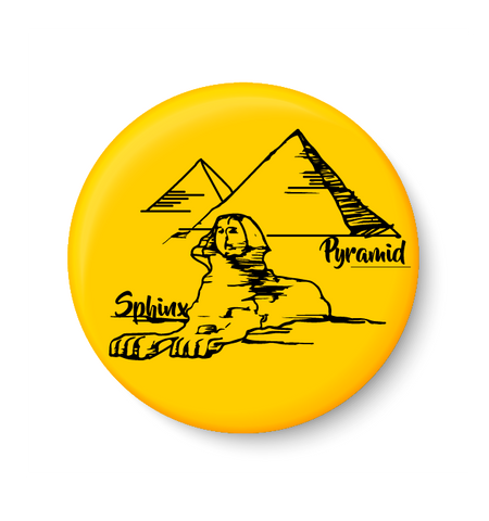 Pyramid I Sphinx , Egypt , World Landmarks ,Pin Badge