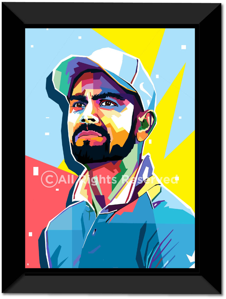 Virat Kohli- The King Of Indian Cricket I Wall Poster   Frame – Peacockride