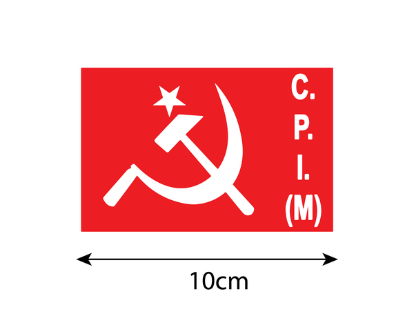 PEACOCKRIDE Vote for your Party I Communist Party of India (Marxist) I CPIM  Symbols Pin Badge ( Multicolor, 44mm )